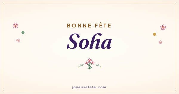 Image « Bonne fête Soha » au format large