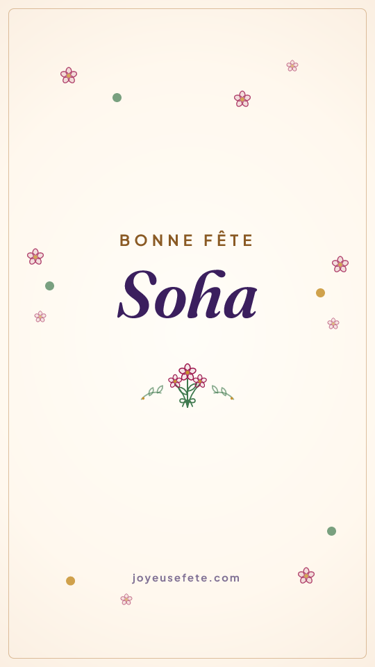 Image « Bonne fête Soha » au format story