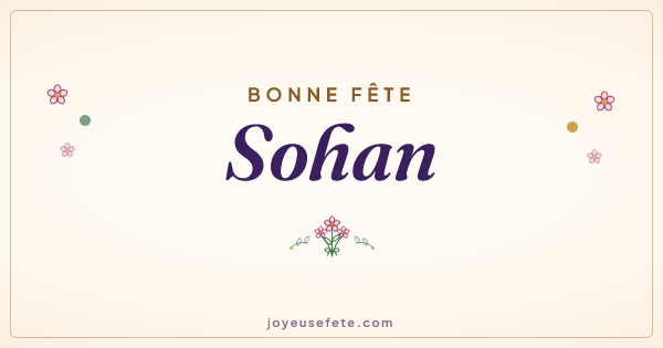 Image « Bonne fête Sohan » au format large