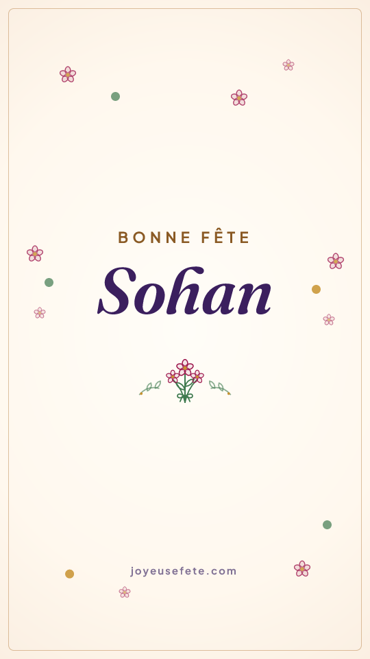 Image « Bonne fête Sohan » au format story