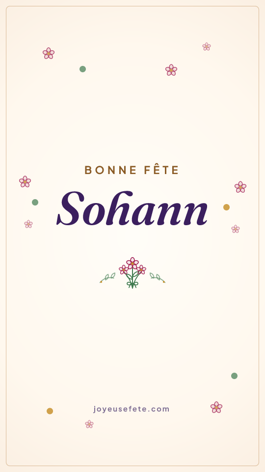 Image « Bonne fête Sohann » au format story