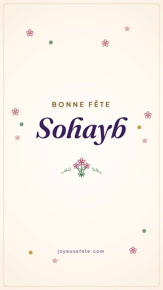 Image « Bonne fête Sohayb » au format story