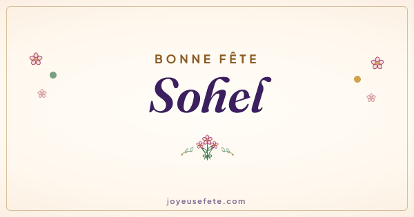 Image « Bonne fête Sohel » au format large