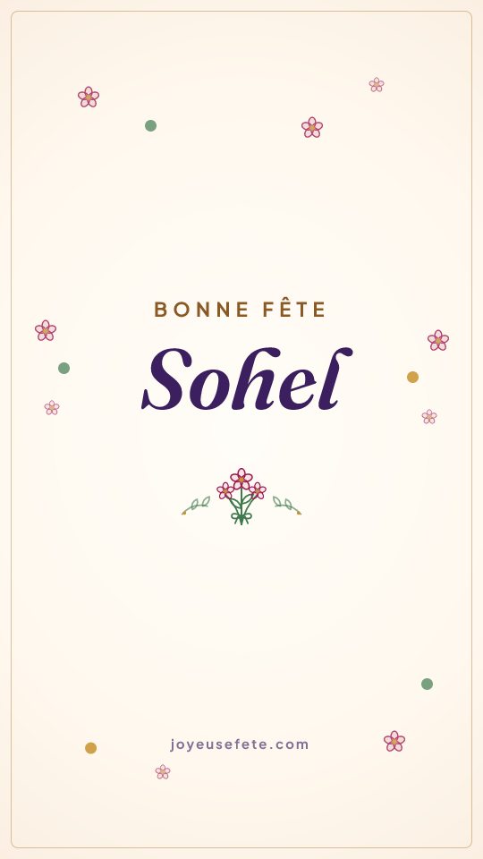Image « Bonne fête Sohel » au format story