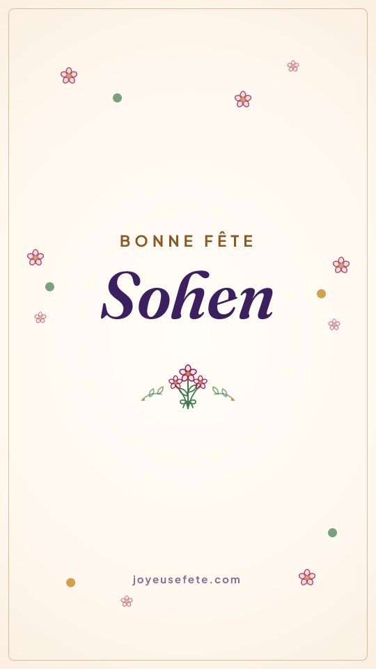 Image « Bonne fête Sohen » au format story