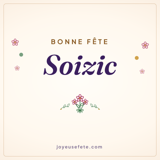 Image carrée « Bonne fête Soizic » pour WhatsApp