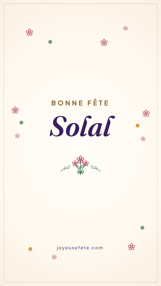 Image « Bonne fête Solal » au format story