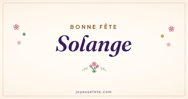 Image « Bonne fête Solange » au format large