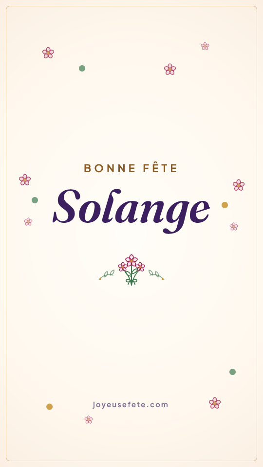 Image « Bonne fête Solange » au format story