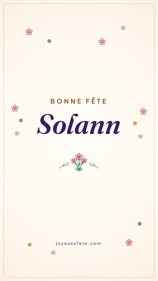 Image « Bonne fête Solann » au format story