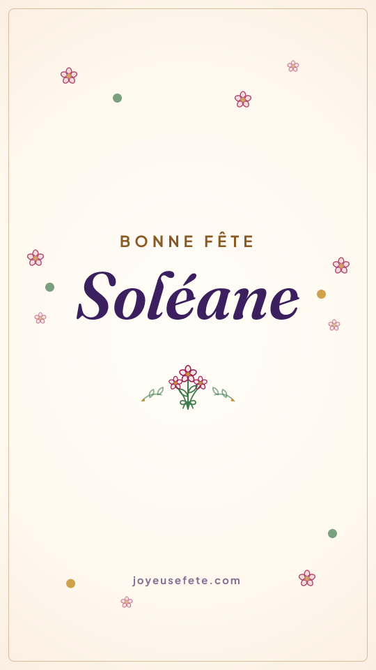 Image « Bonne fête Soléane » au format story