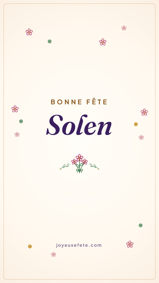 Image « Bonne fête Solen » au format story