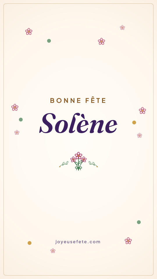 Image « Bonne fête Solène » au format story