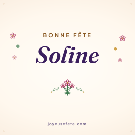Image carrée « Bonne fête Soline » pour WhatsApp