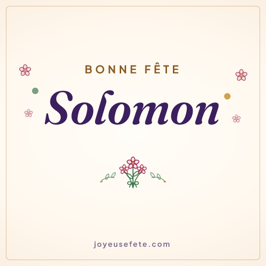 Image carrée « Bonne fête Solomon » pour WhatsApp