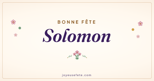 Image « Bonne fête Solomon » au format large