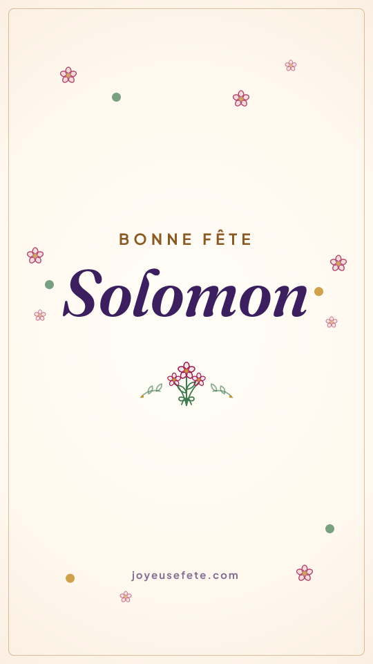 Image « Bonne fête Solomon » au format story