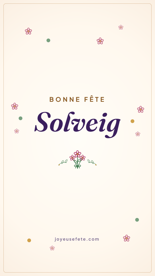 Image « Bonne fête Solveig » au format story