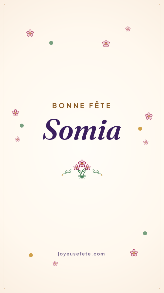 Image « Bonne fête Somia » au format story