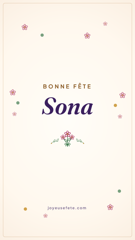 Image « Bonne fête Sona » au format story