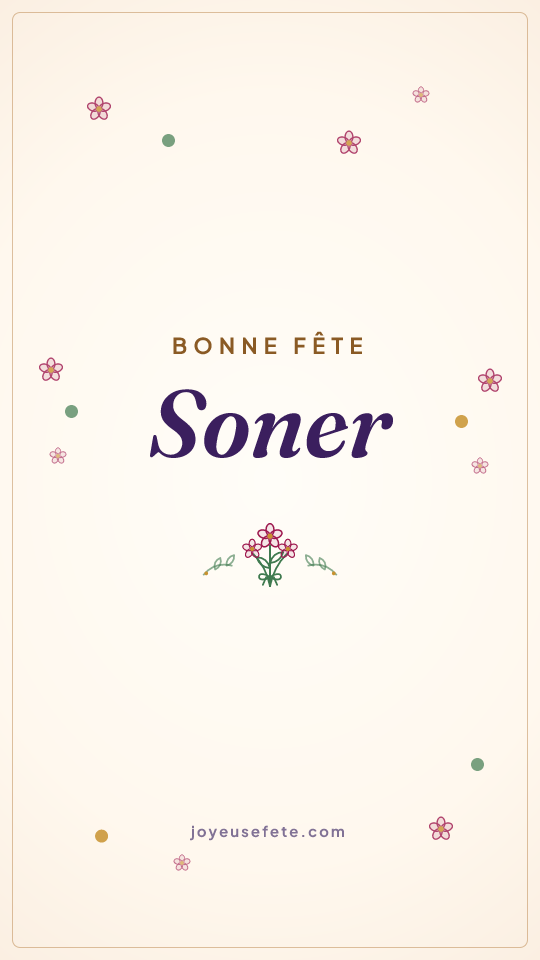 Image « Bonne fête Soner » au format story