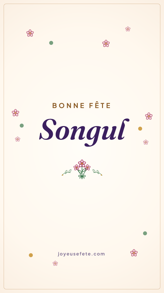 Image « Bonne fête Songul » au format story