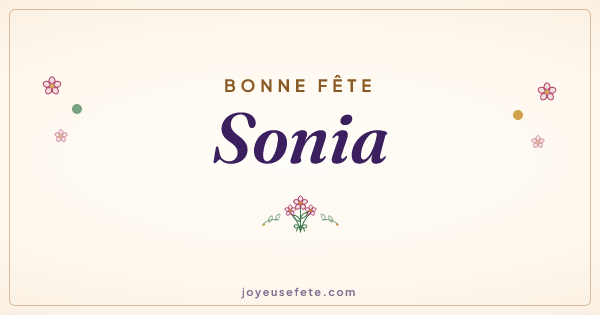 Image « Bonne fête Sonia » au format large