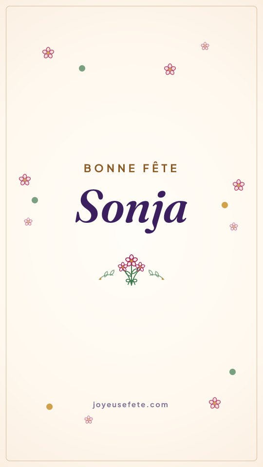 Image « Bonne fête Sonja » au format story