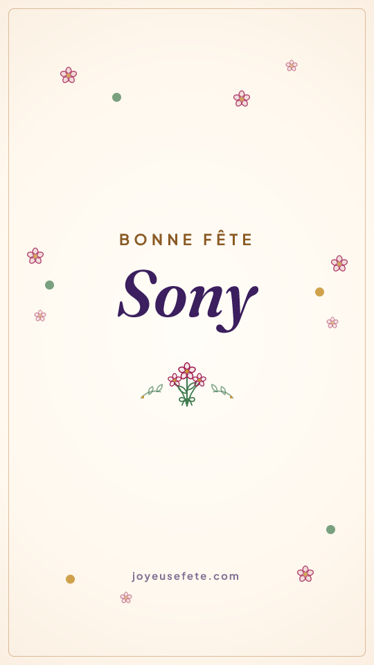 Image « Bonne fête Sony » au format story