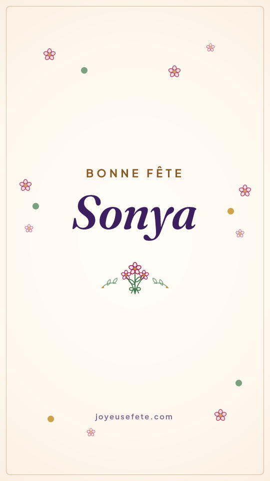 Image « Bonne fête Sonya » au format story