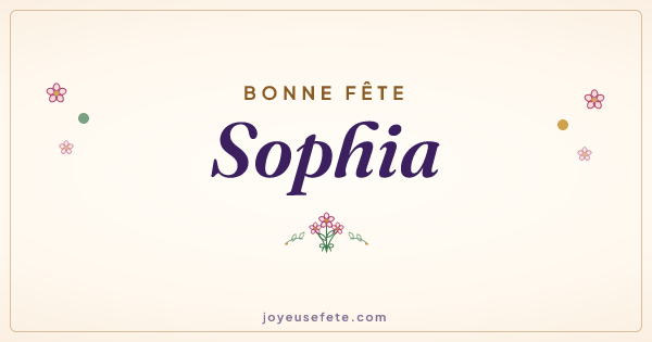 Image « Bonne fête Sophia » au format large
