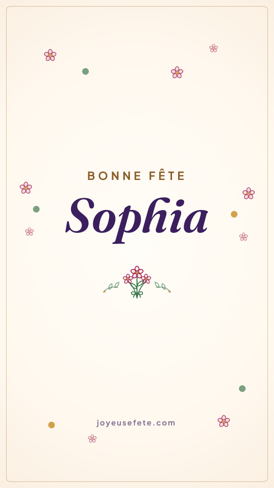 Image « Bonne fête Sophia » au format story