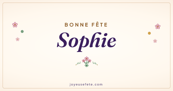 Image « Bonne fête Sophie » au format large