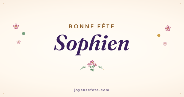 Image « Bonne fête Sophien » au format large
