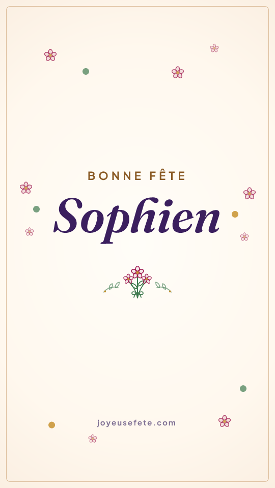 Image « Bonne fête Sophien » au format story