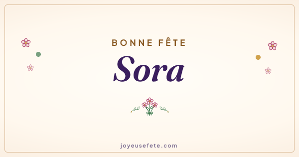 Image « Bonne fête Sora » au format large