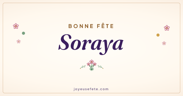 Image « Bonne fête Soraya » au format large