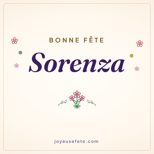Image carrée « Bonne fête Sorenza » pour WhatsApp