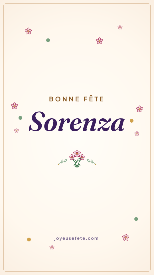 Image « Bonne fête Sorenza » au format story