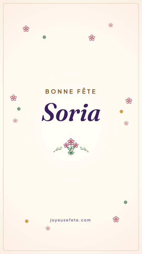 Image « Bonne fête Soria » au format story