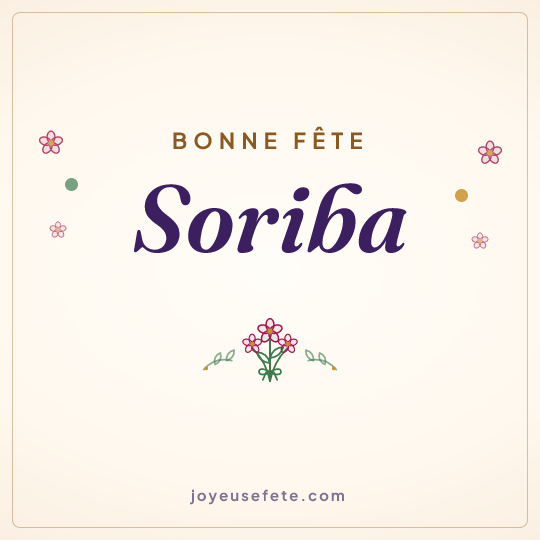 Image carrée « Bonne fête Soriba » pour WhatsApp