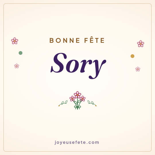Image carrée « Bonne fête Sory » pour WhatsApp