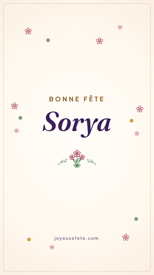 Image « Bonne fête Sorya » au format story