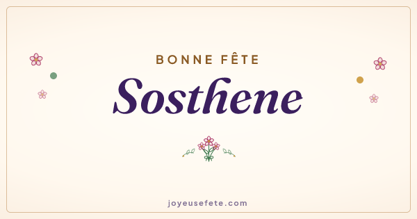 Image « Bonne fête Sosthene » au format large