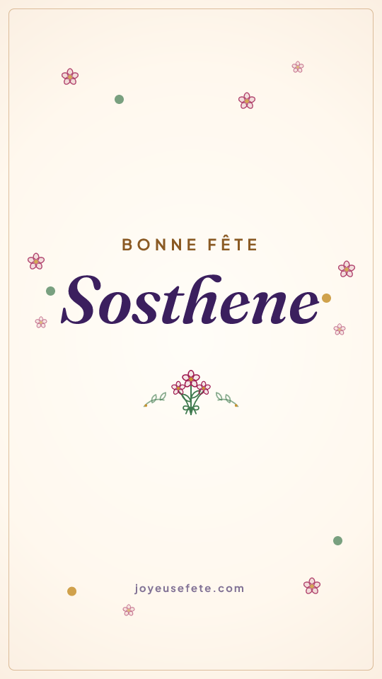 Image « Bonne fête Sosthene » au format story