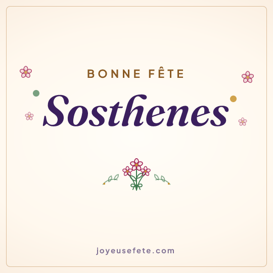 Image carrée « Bonne fête Sosthenes » pour WhatsApp