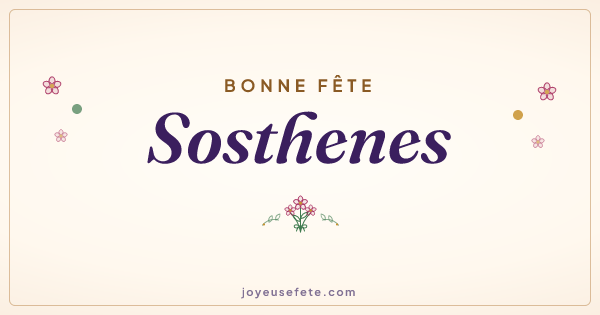 Image « Bonne fête Sosthenes » au format large