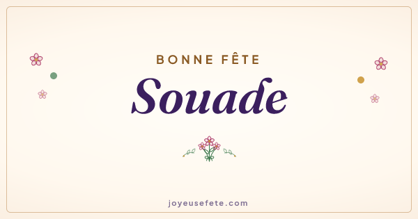 Image « Bonne fête Souade » au format large