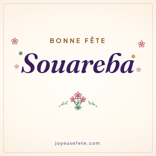 Image carrée « Bonne fête Souareba » pour WhatsApp