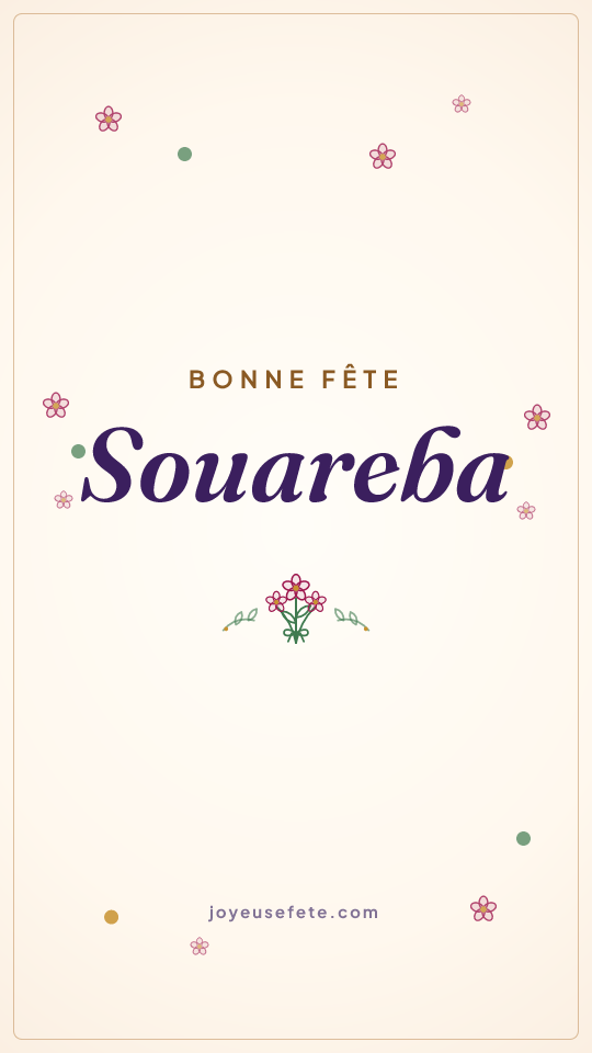 Image « Bonne fête Souareba » au format story